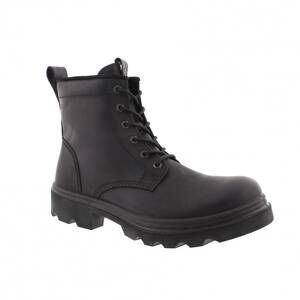 NEW ECCO men's grainer lace-up boot in black